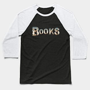 Books in Letters Baseball T-Shirt